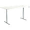 Schäfer Shop Genius MODENA FLEX vergadertafel, bootvorm, hoogte elektrisch verstelbaar, T-poot, B 2000 x D 800/1000 mm, wit 