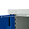 Schäfer Shop Genius multifunctionele kast FS, modulair, afzonderlijk uittrekbaar, tussenschot, 4 legborden, tot 450 kg, B 1055 x D 520 x H 1950 mm, lichtgrijs/gentiaanblauw