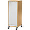 Schäfer Shop Genius Multimobil, B 450 x D 500 x H 1220 mm, kunststof rolluik, met wielen, afsluitbaar, beukenhout