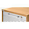 Schäfer Shop Genius Multimobil, B 450 x D 500 x H 1220 mm, kunststof rolluik, met wielen, afsluitbaar, beukenhout