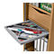 Schäfer Shop Genius Multimobil, B 450 x D 500 x H 1220 mm, kunststof rolluik, met wielen, afsluitbaar, beukenhout