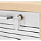 Schäfer Shop Genius Multimobil, B 450 x D 500 x H 1220 mm, kunststof rolluik, met wielen, afsluitbaar, esdoorn