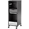 Schäfer Shop Genius Multimobil, B 450 x D 500 x H 1220 mm, kunststof rolluik, met wielen, afsluitbaar, grafiet