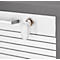 Schäfer Shop Genius Multimobil, B 450 x D 500 x H 1220 mm, kunststof rolluik, met wielen, afsluitbaar, grafiet