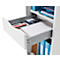 Schäfer Shop Genius Multimobil, B 450 x D 500 x H 1220 mm, kunststof rolluik, met wielen, afsluitbaar, wit