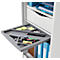 Schäfer Shop Genius Multimobil, B 450 x D 500 x H 1220 mm, kunststof rolluik, met wielen, afsluitbaar, wit
