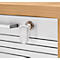 Schäfer Shop Genius Multimobil, B 450 x T 500 x H 1220 mm, Kunststoffrollladen, mit Rollen, abschliessbar, Buche