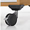 Schäfer Shop Genius Multimobil, B 450 x T 500 x H 1220 mm, Kunststoffrollladen, mit Rollen, abschliessbar, Buche