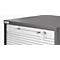 Schäfer Shop Genius Multimobil, B 450 x T 500 x H 1220 mm, Kunststoffrollladen, mit Rollen, abschliessbar, graphit