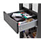 Schäfer Shop Genius Multimobil, L 450 x P 500 x H 1220 mm, volet roulant en plastique, avec roulettes, verrouillable, graphite