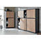 Schäfer Shop Genius Opzetkast met schuifdeuren TETRIS WOOD, 2 ordnerhoogten, B 1000/1200/1600 mm, hoogte incl. glijders