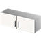 Schäfer Shop Genius Opzetkast TETRIS SOLID, stalen romp, 1 ordnerhoogte, B 1200 mm, wit/blank aluminium