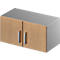 Schäfer Shop Genius Opzetkast TETRIS SOLID, stalen romp, 1 ordnerhoogte, b 800 mm, beukenpatroon/blank aluminium