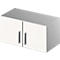 Schäfer Shop Genius Opzetkast TETRIS SOLID, stalen romp, 1 ordnerhoogte, B 800 mm, wit/blank aluminium