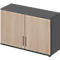 Schäfer Shop Genius opzetkast TETRIS WOOD, 2 OH, B 1200 mm, afsluitbaar, grafiet/eiken