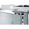 Schäfer Shop Genius Panel lateral trasero, para escritorio de 90°, H 466 mm, aluminio blanco 