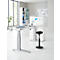 Schäfer Shop Genius pedestal alto TETRIS WOOD, 3 cajones + 1 cajón para utensilios, W 424 x D 803 x H 1296 mm, blanco