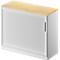 Schäfer Shop Genius Querrollladenschrank TETRIS SOLID, 2 OH, B 1000 mm, inkl. 19 mm Abdeckplatte, Ahorn-Dekor/weißalu/weißalu