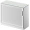 Schäfer Shop Genius Querrollladenschrank TETRIS SOLID, 2 OH, B 1000 mm, inkl. 19 mm Abdeckplatte, lichtgrau/weißalu/weißalu
