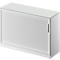 Schäfer Shop Genius Querrollladenschrank TETRIS SOLID, 2 OH, B 1200 mm, inkl. 19 mm Abdeckplatte, lichtgrau/weißalu/weißalu