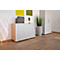 Schäfer Shop Genius Querrollladenschrank TETRIS WOOD, 2 OH, B 1200 mm, Höhe inkl. Gleiter, Ahorn-Dekor