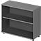 Schäfer Shop Genius Regal TETRIS WOOD, 2 OH, Höhe inkl. Gleiter, B 1000 mm, graphit
