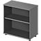 Schäfer Shop Genius Regal TETRIS WOOD, 2 OH, Höhe inkl. Gleiter, B 800 mm, graphit