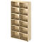 Schäfer Shop Genius Regal TETRIS WOOD, 6 OH, Höhe inkl. Gleiter, Mitteltrennwand, B 1200 mm, Ahorn-Dekor