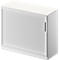 Schäfer Shop Genius Roldeurkast TETRIS SOLID, 2 ordnerhoogten, B 1000 mm, incl. 19 mm afdekplaat, wit/blank aluminium