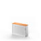 Schäfer Shop Genius Roldeurkast TETRIS SOLID, 2 ordnerhoogten, B 1200 x H 818 mm, met legbord, beuken/blank aluminium