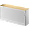 Schäfer Shop Genius Roldeurkast TETRIS SOLID, 2 ordnerhoogten, B 1600 mm, incl. 19 mm afdekplaat, esdoornpatroon/blank aluminium/blank aluminium