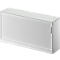 Schäfer Shop Genius Roldeurkast TETRIS SOLID, 2 ordnerhoogten, B 1600 mm, incl. 19 mm afdekplaat, lichtgrijs/blank aluminium/blank aluminium