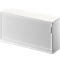 Schäfer Shop Genius Roldeurkast TETRIS SOLID, 2 ordnerhoogten, B 1600 mm, incl. 19 mm afdekplaat, wit/blank aluminium