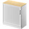 Schäfer Shop Genius Roldeurkast TETRIS SOLID, 2 ordnerhoogten, B 800 mm, incl. 19 mm afdekplaat, beukenpatroon/blank aluminium/blank aluminium