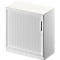 Schäfer Shop Genius Roldeurkast TETRIS SOLID, 2 ordnerhoogten, B 800 mm, incl. 19 mm afdekplaat, wit/blank aluminium