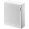 Schäfer Shop Genius Roldeurkast TETRIS SOLID, 3 ordnerhoogten, B 1000 mm, incl. 19 mm afdekplaat, wit/blank aluminium