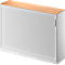 Schäfer Shop Genius Roldeurkast TETRIS SOLID, 3 ordnerhoogten, B 1600 mm, incl. 19 mm afdekplaat, beukenpatroon/blank aluminium/blank aluminium