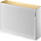 Schäfer Shop Genius Roldeurkast TETRIS SOLID, 3 ordnerhoogten, B 1600 mm, incl. 19 mm afdekplaat, esdoornpatroon/blank aluminium/blank aluminium