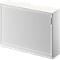 Schäfer Shop Genius Roldeurkast TETRIS SOLID, 3 ordnerhoogten, B 1600 mm, incl. 19 mm afdekplaat, wit/blank aluminium