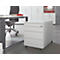 Schäfer Shop Genius Rollcontainer 1233, 4 Schübe, Zentralverschluss, seitliche Griffnut, B 435 x T 765 x H 577 mm, weiss/weiss 