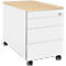 Schäfer Shop Genius Rollcontainer 1233, weiß/Ahorn-Dekor 