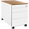 Schäfer Shop Genius Rollcontainer 1233, weiß/Kirsche Romana-Dekor 