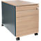 Schäfer Shop Genius Rollcontainer 126, 1 Schublade, 1 Utensilienauszug, 1 Hängeregistraturauszug, Zentralverschluss, seitliche Griffnut, B 435 x T 765 x H 577 mm, anthrazit/Eiche-Dekor