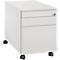 Schäfer Shop Genius Rollcontainer 126, 3 Schübe, Zentralverschluss, seitliche Griffnut, B 435 x T 765 x H 577 mm, weiss/weiss 