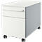 Schäfer Shop Genius Rollcontainer 126, 3 Schübe, Zentralverschluss, seitliche Griffnut, B 435 x T 765 x H 577 mm, weissalu/weissalu/weiss 