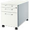 Schäfer Shop Genius Rollcontainer 126, mit Griff eckig, B 435 x H 577 mm, weißalu/weißalu/weiß