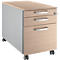 Schäfer Shop Genius Rollcontainer 126, mit Griff rund, B 435 x H 577 mm, Eiche-Dekor/weißalu