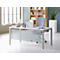 Schäfer Shop Genius Rückseitenblende, für Schreibtisch B 1600 mm, H 466 mm, weißaluminium