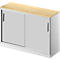 Schäfer Shop Genius Schiebetürenschrank TETRIS SOLID, 2 OH, B 1200 mm, inkl. 19 mm Abdeckplatte, Ahorn-Dekor/weißalu