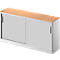 Schäfer Shop Genius Schiebetürenschrank TETRIS SOLID, 2 OH, B 1600 mm, inkl. 19 mm Abdeckplatte, Buche-Dekor/weißalu